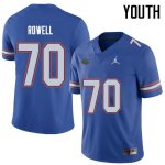 Youth Florida Gators #70 Tanner Rowell NCAA Jordan Brand Royal Authentic Stitched College Football Jersey WGI5862UJ